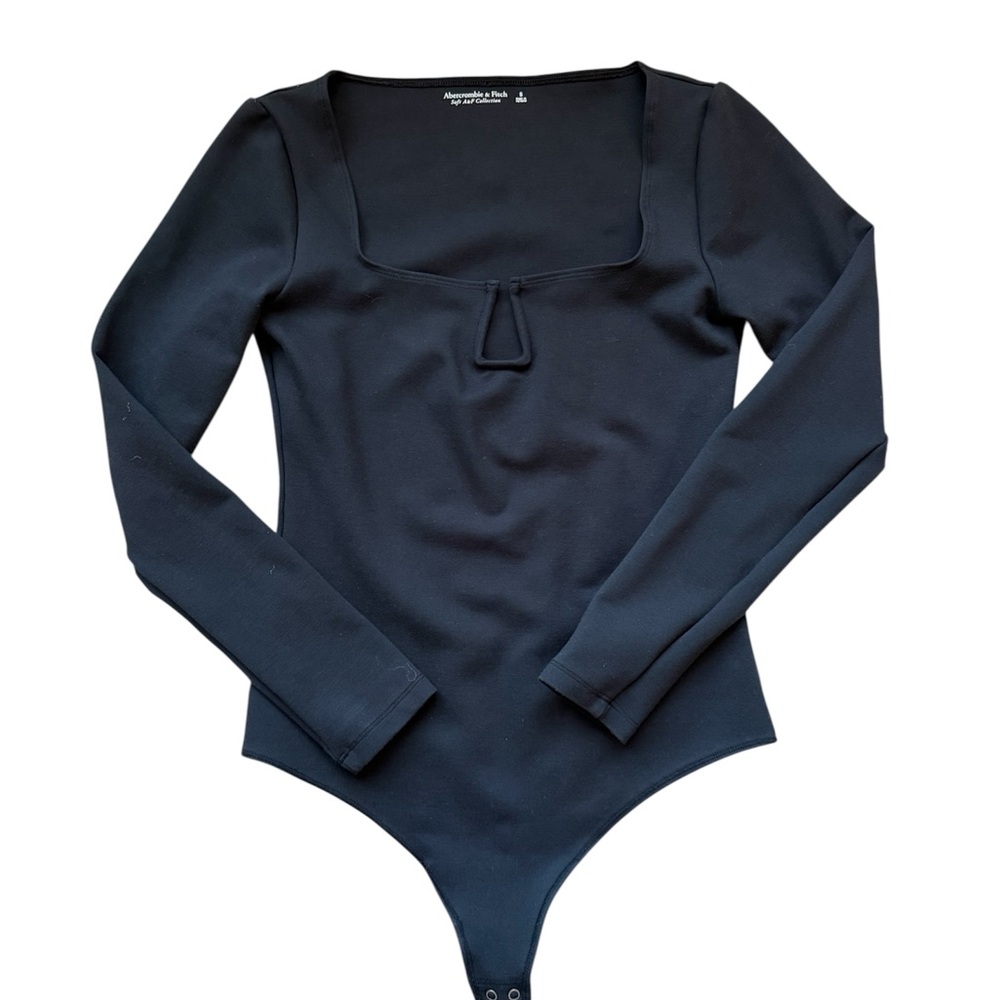 Abercrombie & Fitch black long sleeve bodysuit, Soft A&F Collection, Small